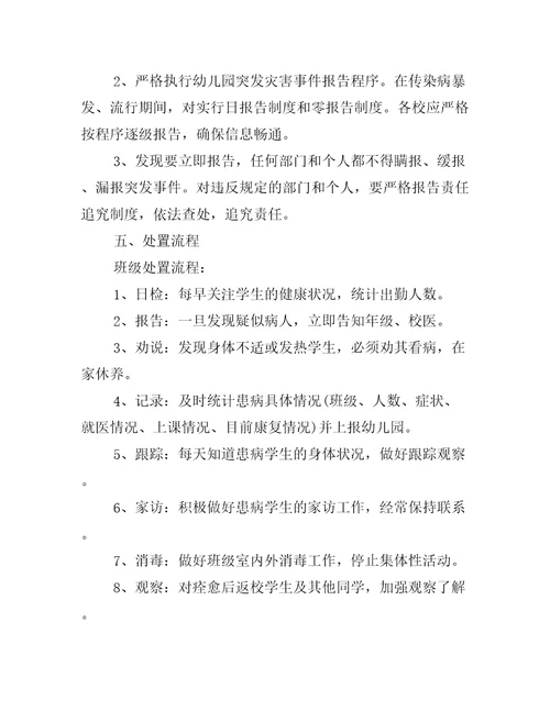 新冠疫情防控应急处理方案