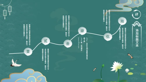 墨绿色文雅中国风工作汇报通用PPT模板