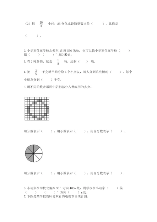 人教版六年级上册数学期末测试卷附答案（达标题）.docx