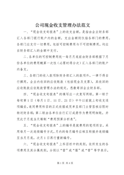 公司现金收支管理办法范文.docx