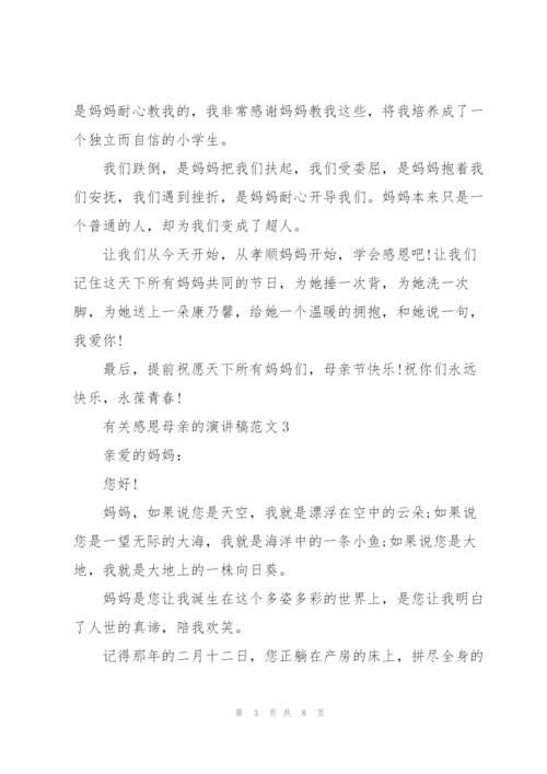 有关感恩母亲的演讲稿范文5篇.docx