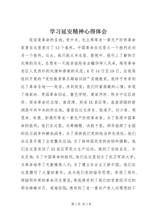 学习延安精神心得体会.docx