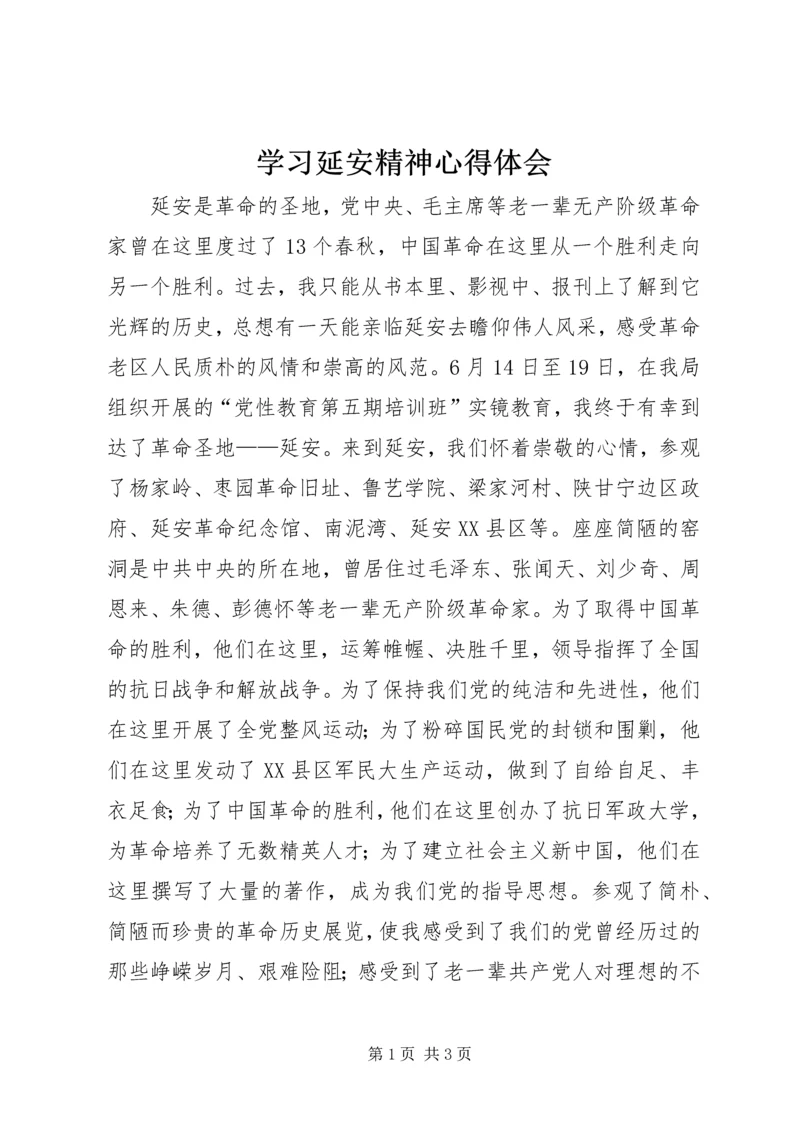 学习延安精神心得体会.docx