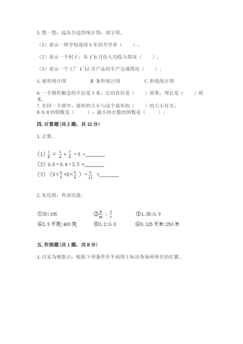 小学六年级上册数学期末测试卷带答案（最新）.docx