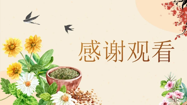 传统中国风中医中药养生主题PPT模板