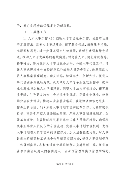 人事劳动和社会保障局廉政工作总结.docx