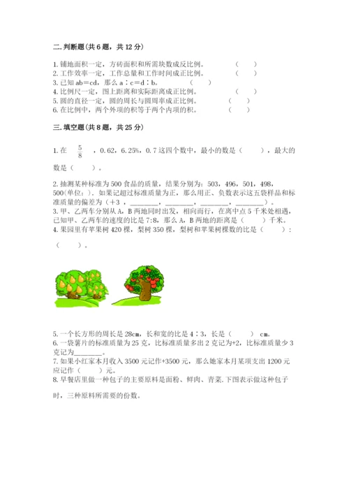城步苗族自治县六年级下册数学期末测试卷1套.docx