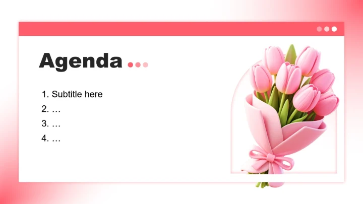 粉红色花卉小清新风班委竞选演讲PPT主题模板