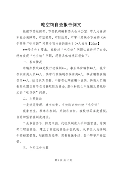 吃空饷自查报告例文.docx
