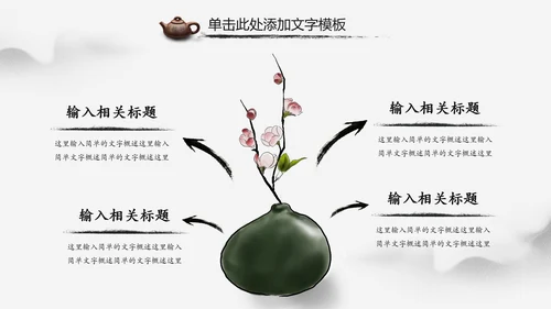 水墨中国风茶叶茶厂茶文化茶道PPT模板