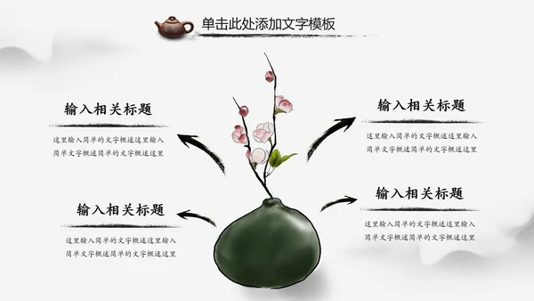水墨中国风茶叶茶厂茶文化茶道PPT模板
