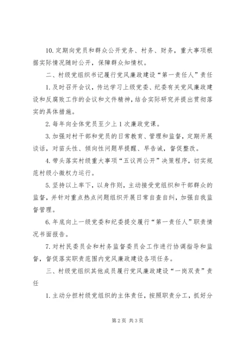 村级党组织党风廉政建设主体责任清单.docx