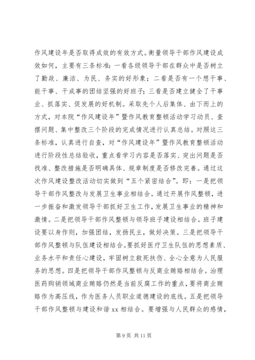 人民医院“作风建设年”总结.docx