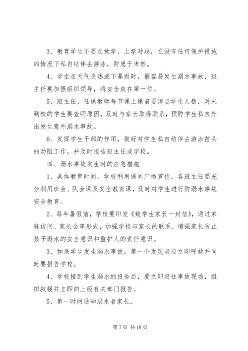 马鬃岭镇中学防溺水工作方案.docx