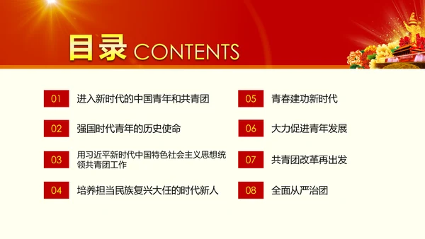中国共青团十八大精神学习解读PPT模板