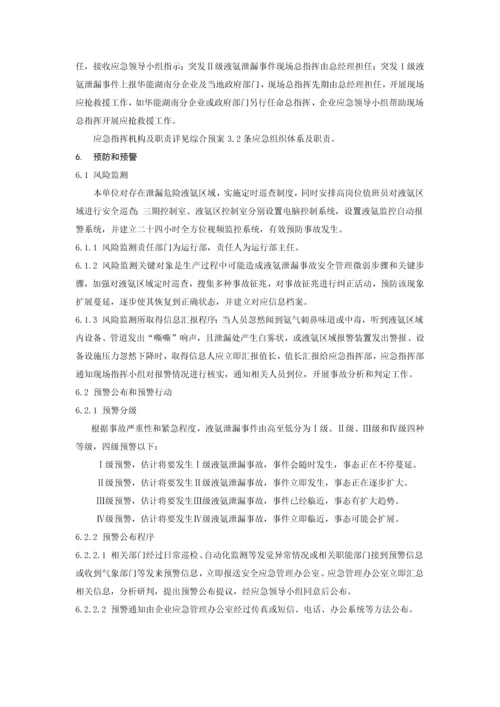 液氨泄漏专项应急专题预案.docx