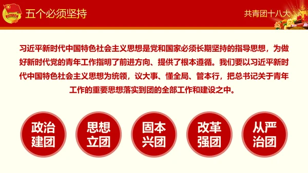 中国共青团十八大精神学习解读PPT模板
