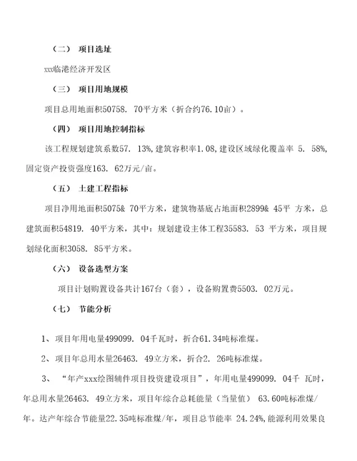 年产xxx绘图辅件项目计划书