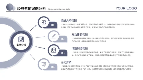 紫色系简约营销策划通用PPT模板