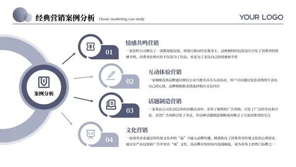 紫色系简约营销策划通用PPT模板
