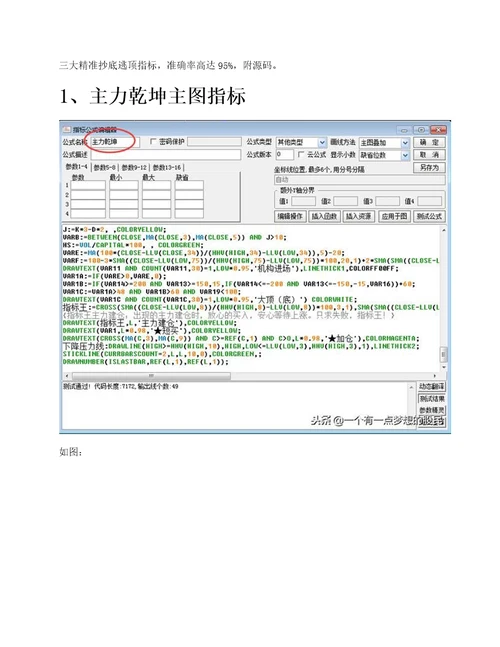 三大精准抄底逃顶指标，准确率高达95，附主副图源码