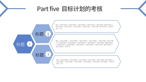 蓝色简约目标与计划管理ppt模板