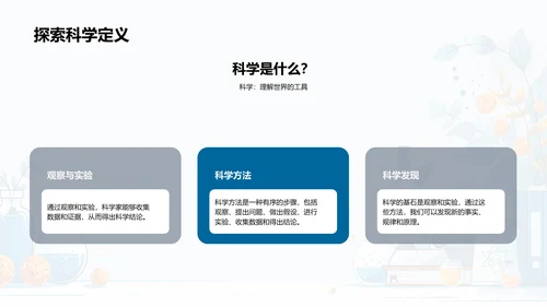 探秘科学世界PPT模板