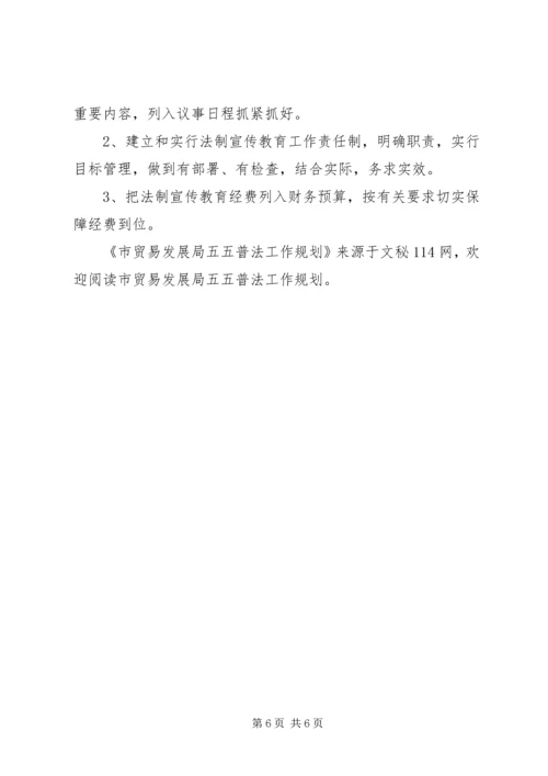 市贸易发展局五五普法工作规划 (2).docx