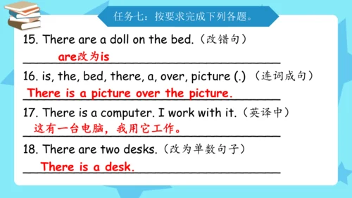 Unit 5 There is a big bed 复习课件（词组+句型+语音+语法+写作指导）
