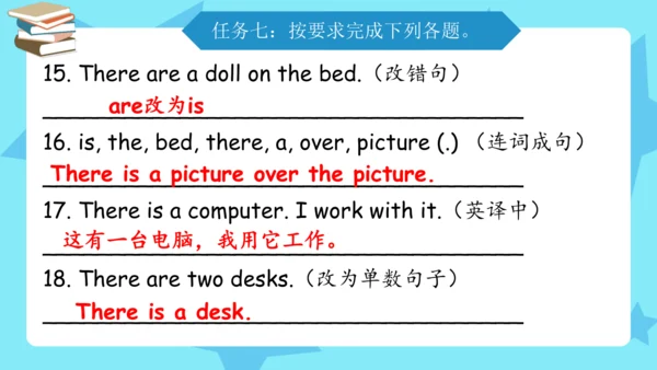 Unit 5 There is a big bed 复习课件（词组+句型+语音+语法+写作指导）