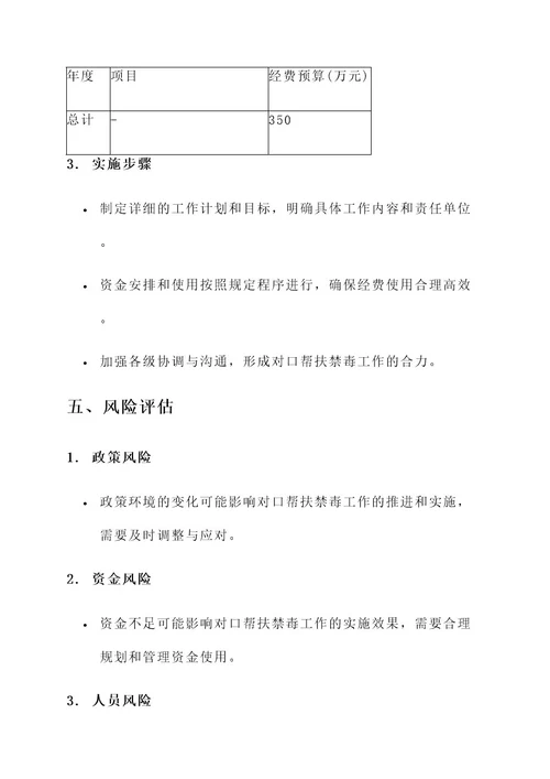对口帮扶禁毒攻坚工作方案