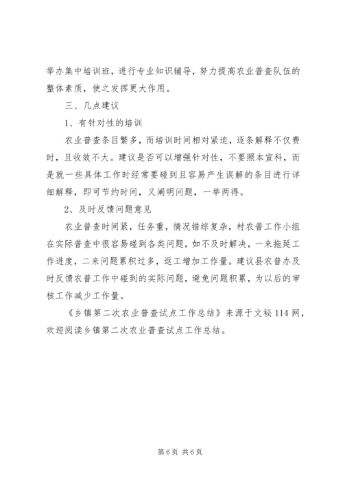 乡镇第二次农业普查试点工作总结.docx