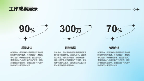 蓝色渐变风下半年工作计划与调整方案PPT模板