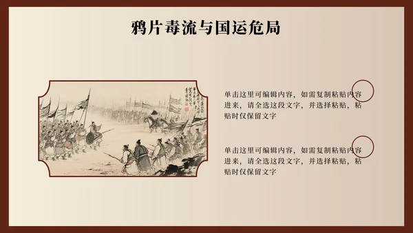 棕色中国风林则徐人物介绍教学课件PPT模板