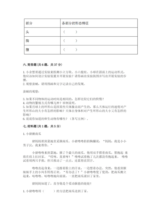 教科版小学科学三年级下册 期末测试卷word.docx