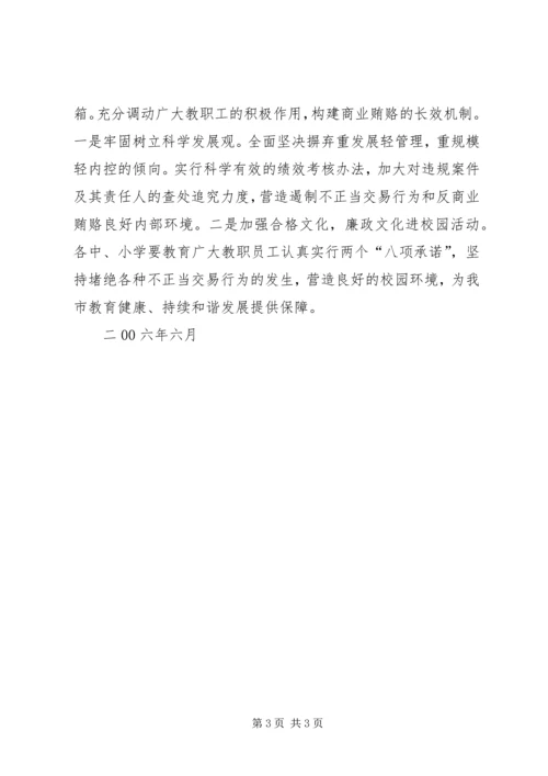 学校开展治理商业贿赂专项工作自查报告.docx
