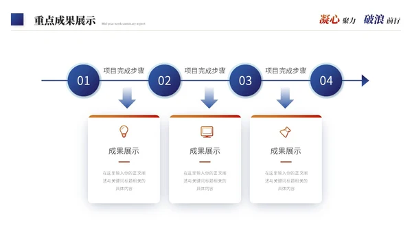 励志商务风年度工作总结工作汇报述职报告ppt模板