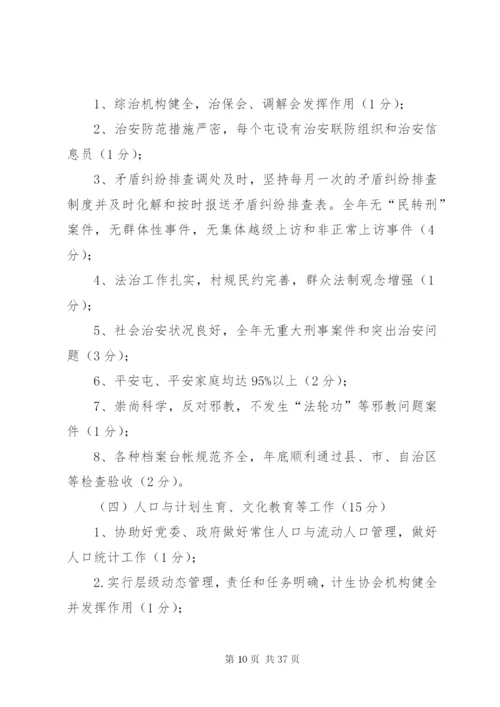 村级领导班子和村职业化管理干部考核方案[样例5].docx