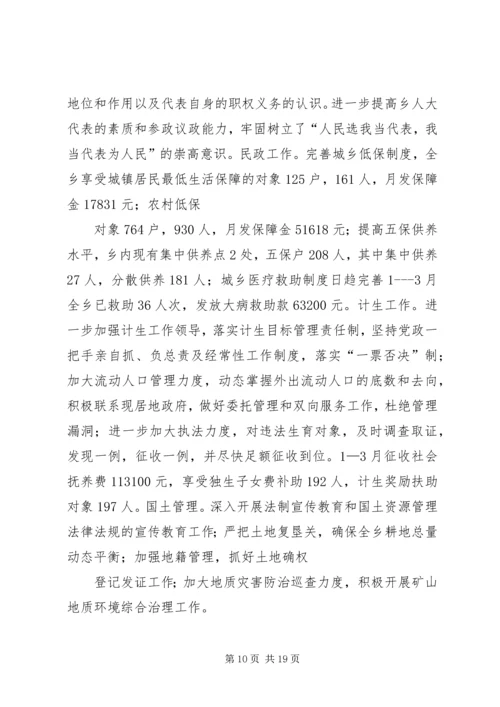 乡镇人大主席履职经验材料.docx