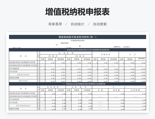 增值税纳税申报表