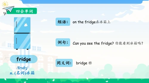 Unit 4 My home 单元复习(一)-单词词组+典型例题（共30张PPT）