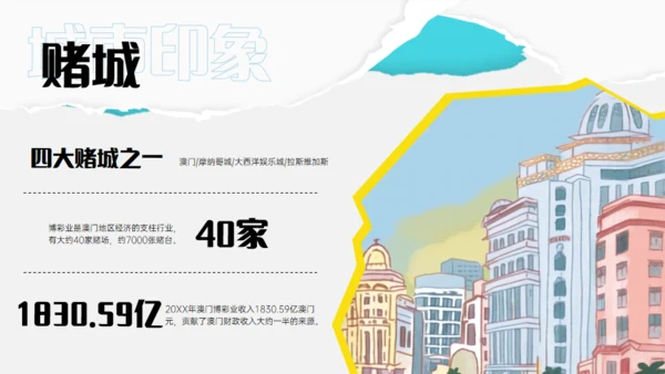 澳门旅游澳门行文旅宣传通用PPT模板