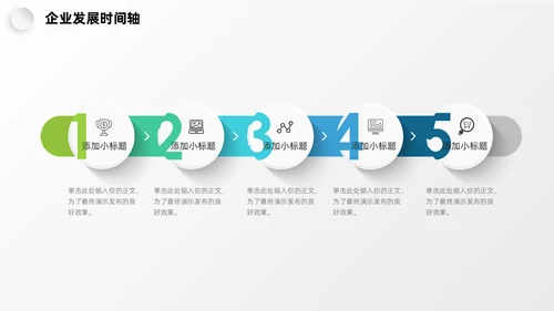 微粒体企业发展时间轴历程图表PPT