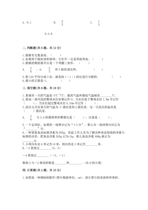 人教版六年级下册数学期末测试卷附完整答案（夺冠）.docx