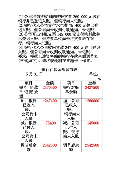 自考基础会计学试题及答案汇编资料.docx