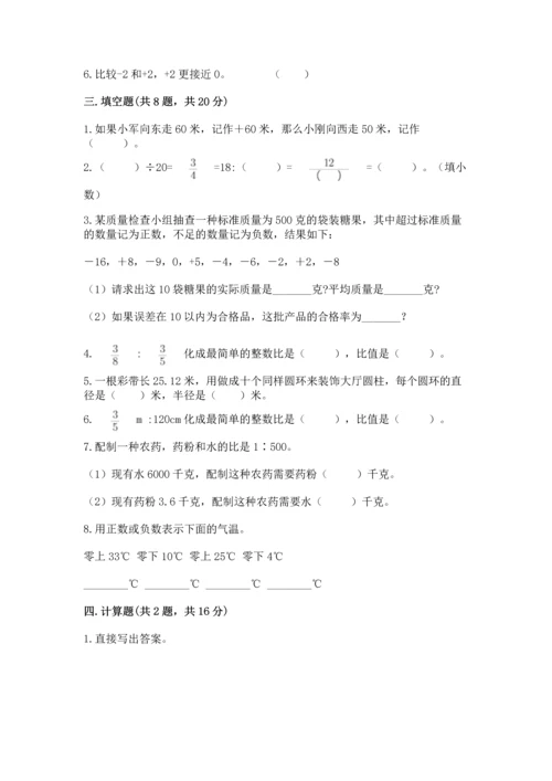 小学数学六年级下册期末测试卷标准卷.docx