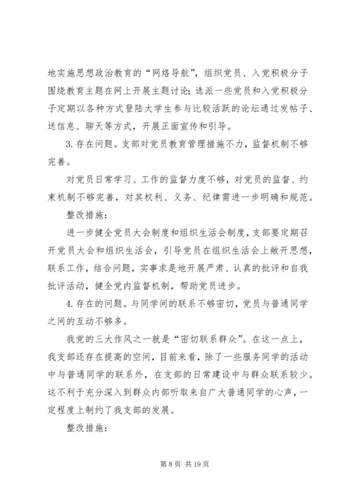 文都学区党支部分类定级所存在的问题及整改措施.docx