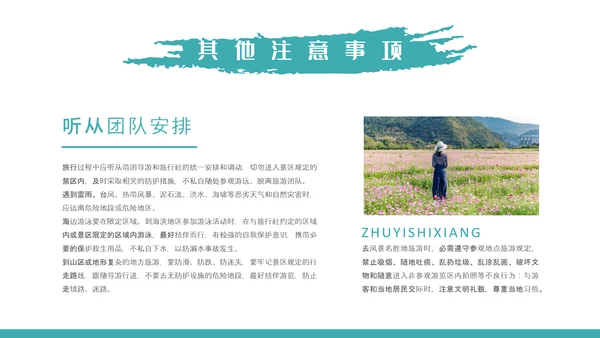 自然风光旅行安全教育培训PPT课件模板