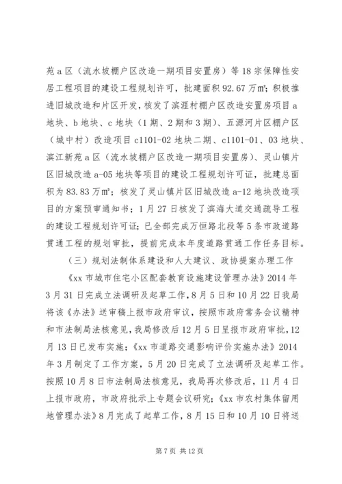 市规划局年度工作总结报告 (2).docx