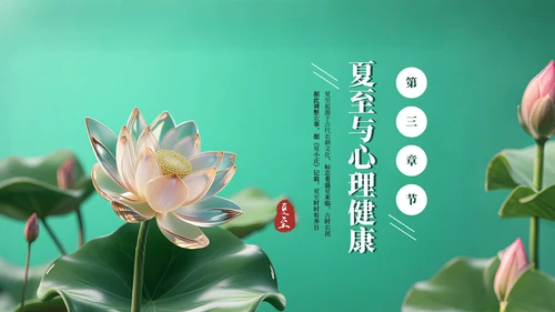 绿色中国风夏至节气PPT模板